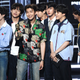 BTS accepting an award at the Billboard Music Awards.